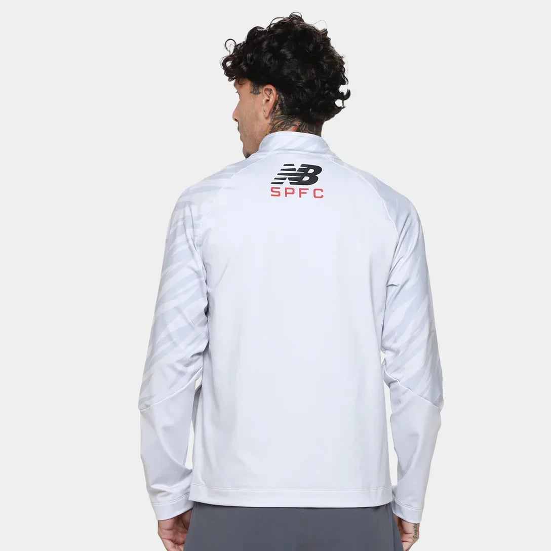 Jaqueta São Paulo 26/27 Pré Jogo New Balance Masculina - Cinza Claro
