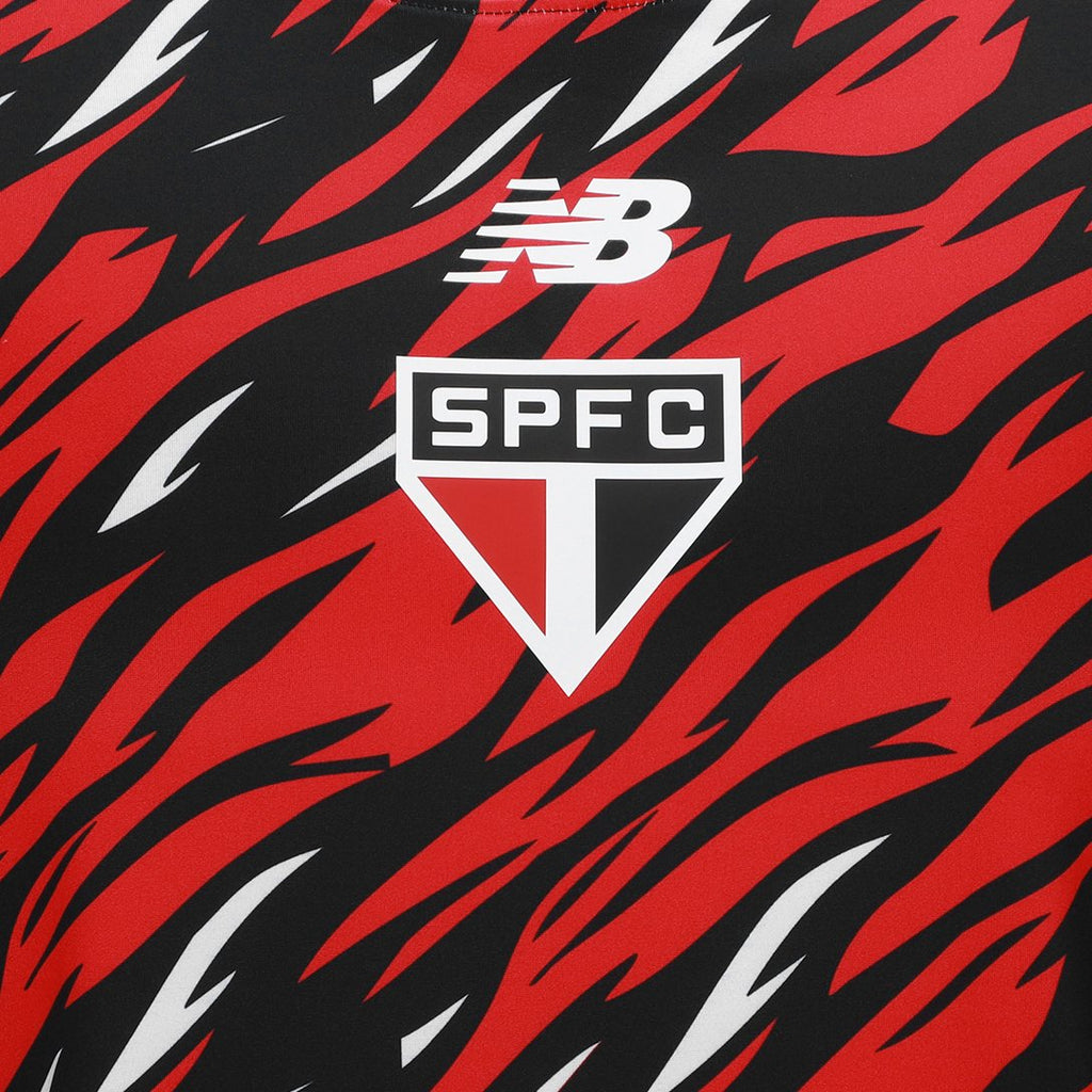 Camisa São Paulo 26/27 s/n Pré-Jogo New Balance Masculina - Vermelho+Branco