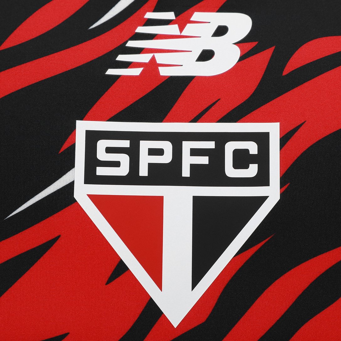 Camisa São Paulo 26/27 s/n Pré-Jogo New Balance Masculina - Vermelho+Branco