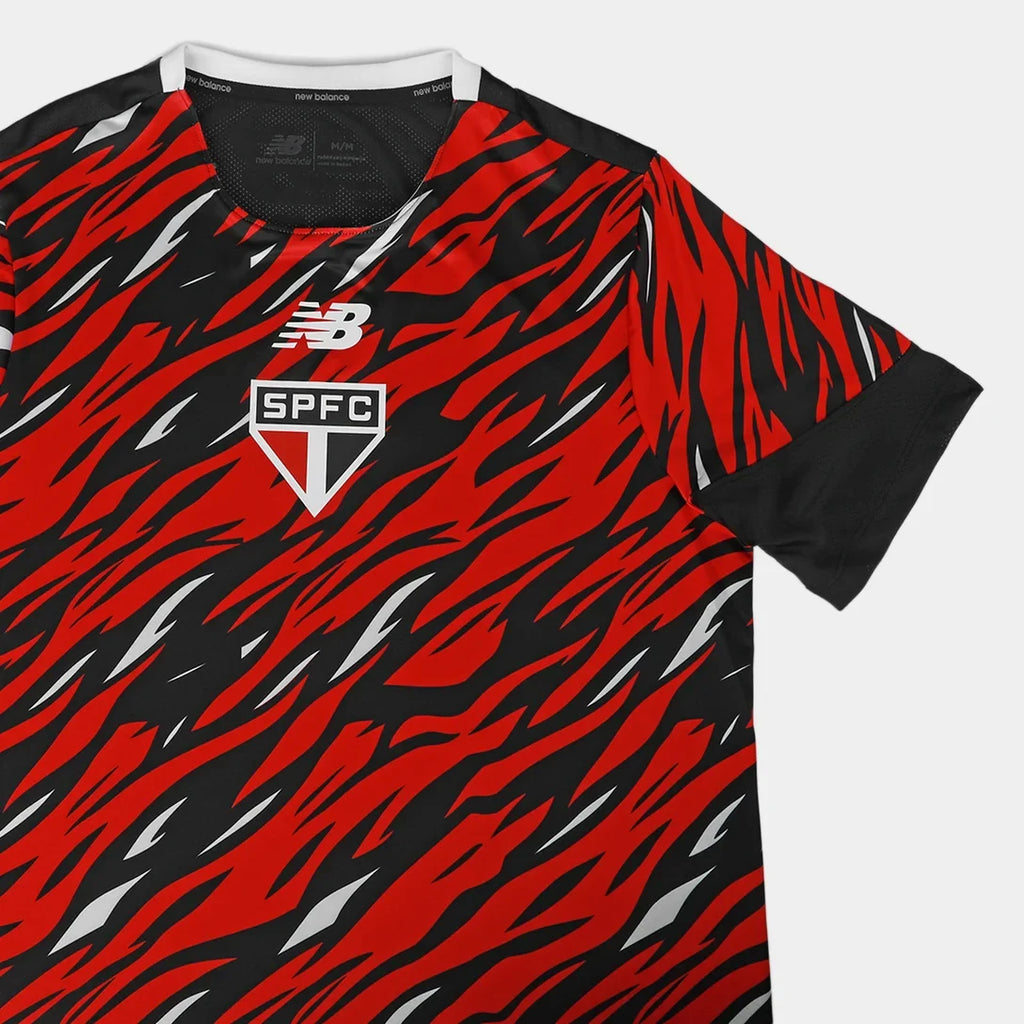 Camisa São Paulo 26/27 s/n Pré-Jogo New Balance Masculina - Vermelho+Branco