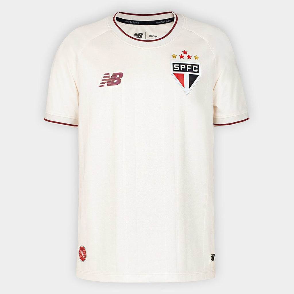 Camisa São Paulo Comemorativa 26/27 Torcedor New Balance Infantil Off White 39V-264H-701