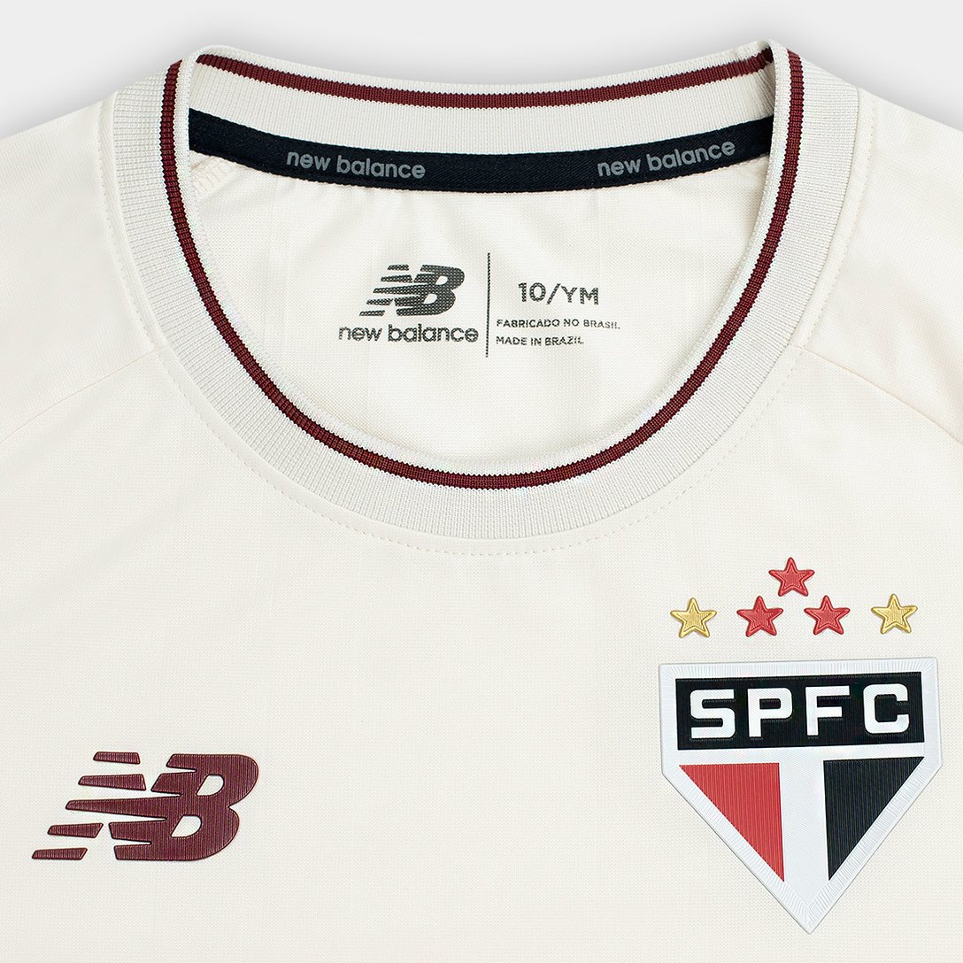 Camisa São Paulo Comemorativa 26/27 Torcedor New Balance Infantil Off White 39V-264H-701