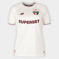 Camisa São Paulo Comemorativa 26/27 Torcedor New Balance Feminina Off White 39V-264J-701